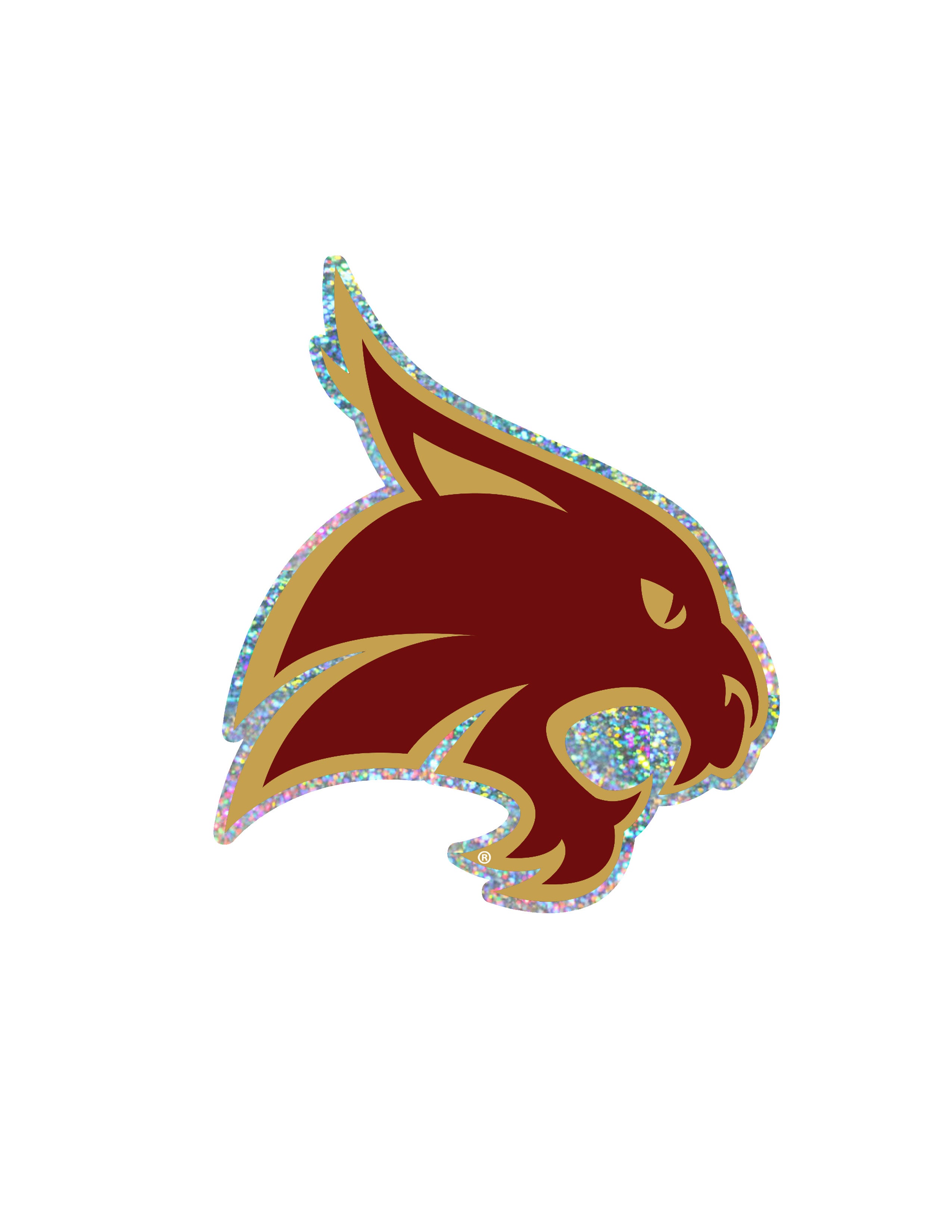 TXST Bobcat Head Logo Car Decal